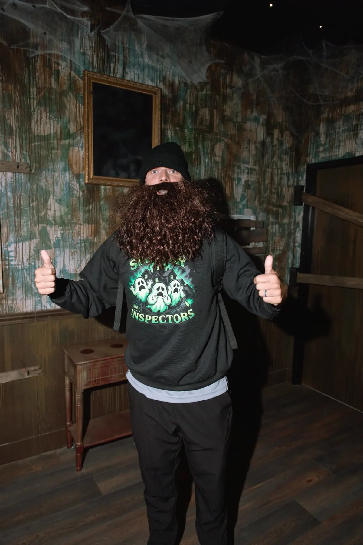 A team member in costume during a firm event